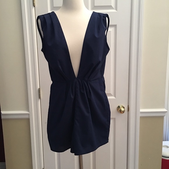 Tobi Dresses & Skirts - Tobi Low Cut Navy Romper